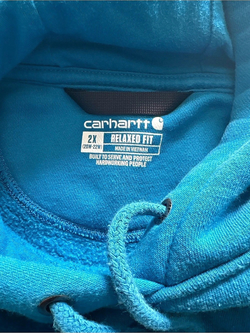 Carhartt Midweight Hoodie Blue 2XL Relaxed Fit